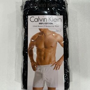 Calvin Klein 100% Cotton Knit Boxers Size Large Color Black (Two 3-packs)